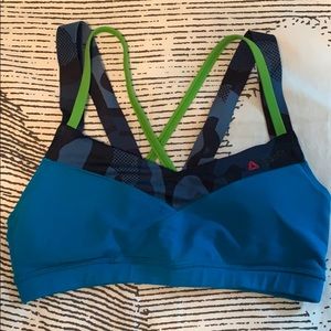Reebok CrossFit Blue & Green sports bra